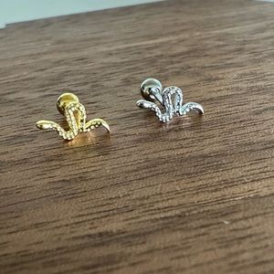 $49 TINY snake nap earring!!  Ball back- .925 Sterling silver